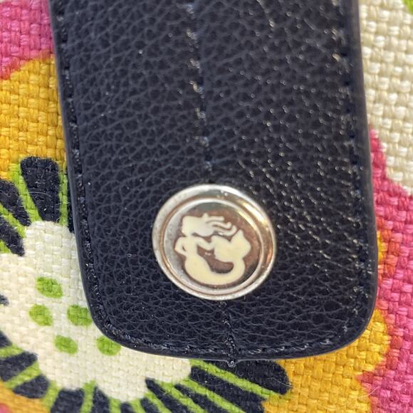 Spartina 449 Purple & Green Floral Linen/Leather Beach Bag or Weekender Tote XL - Picture 4 of 15